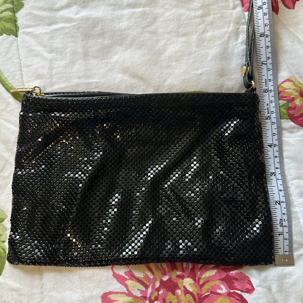 💖New Listing!! Vintage Whiting & Davis black mesh clutch - Picture 5 of 10